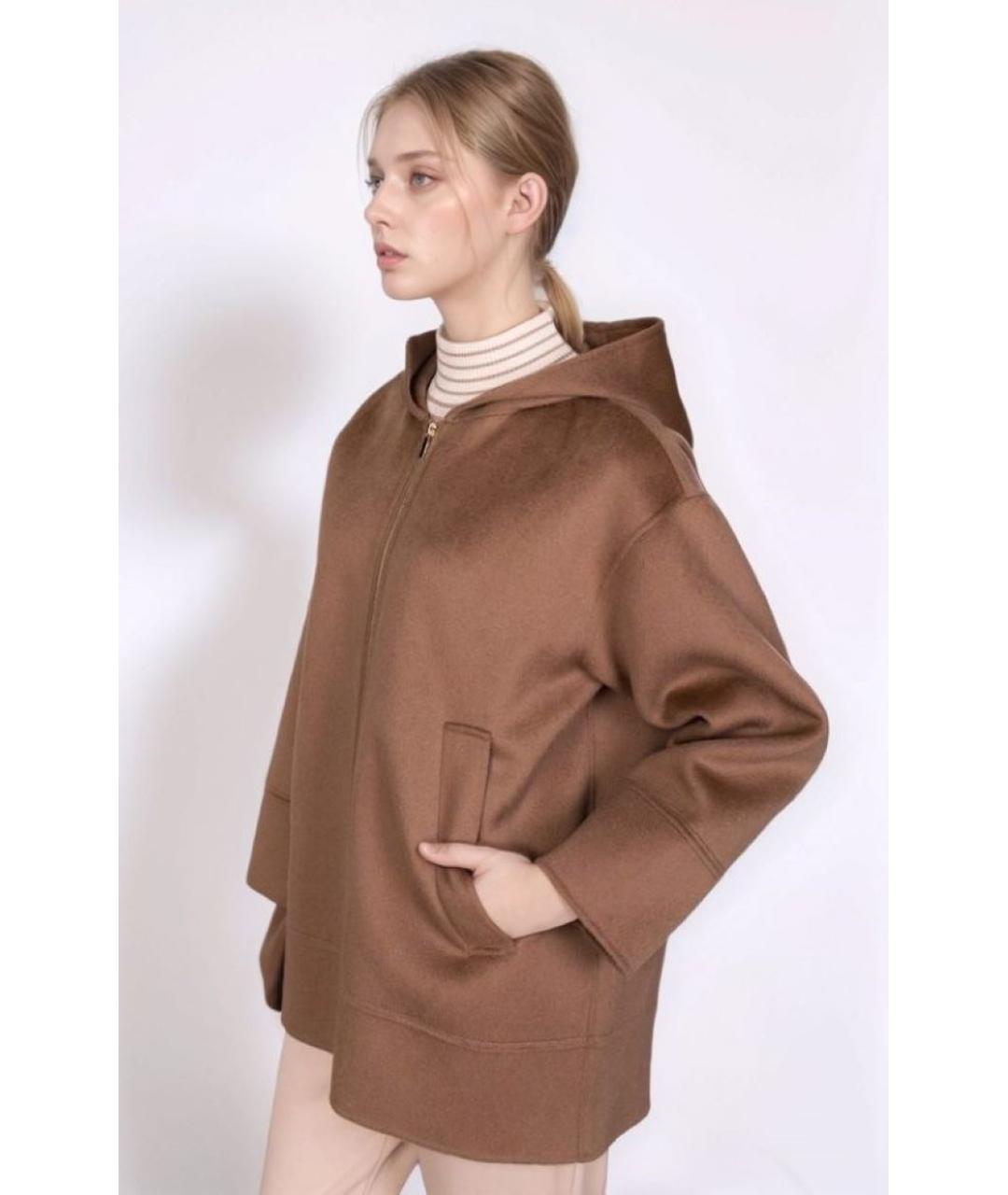 'S MAX MARA Бежевое шерстяное пальто, фото 4