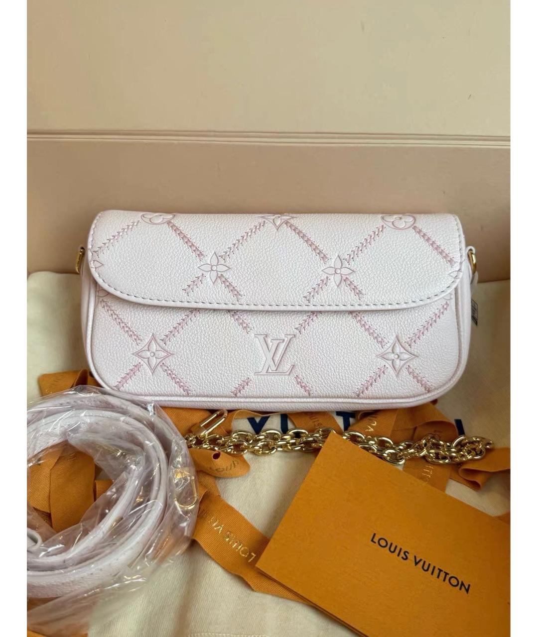 LOUIS VUITTON Розовая кожаная сумка через плечо, фото 2