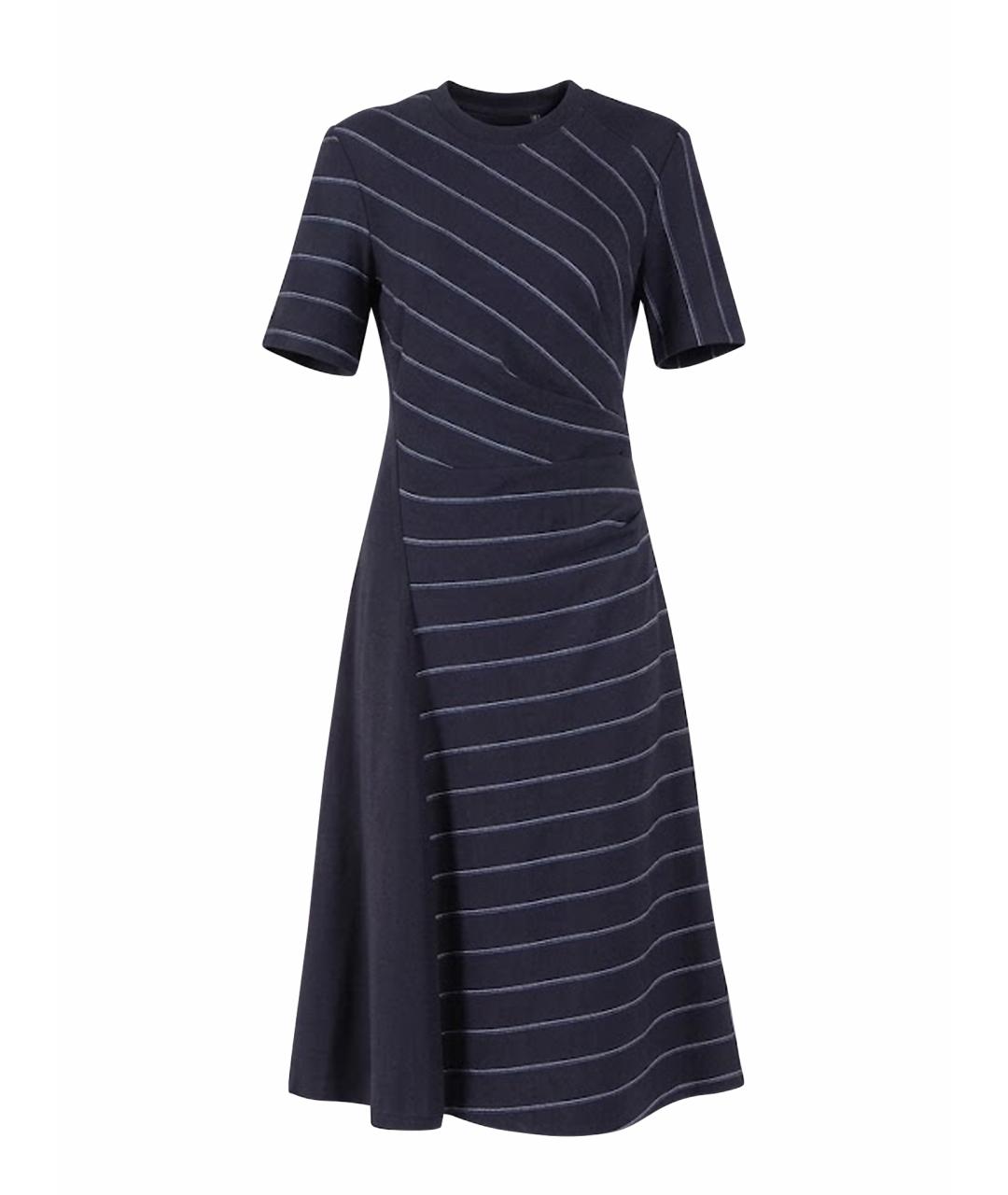 MAX MARA Синее шерстяное повседневное платье, фото 1