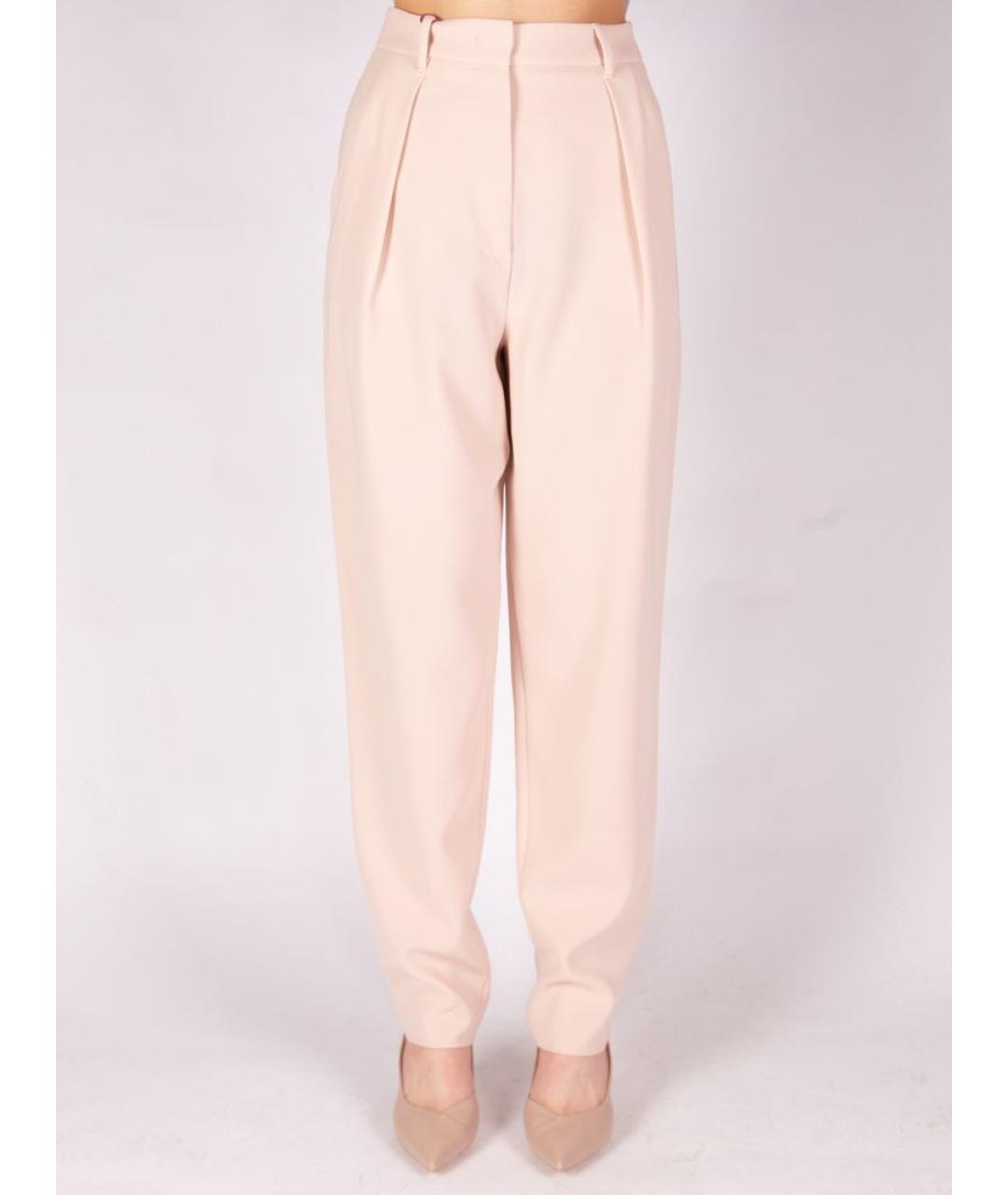 MAX MARA Розовые прямые брюки, фото 4