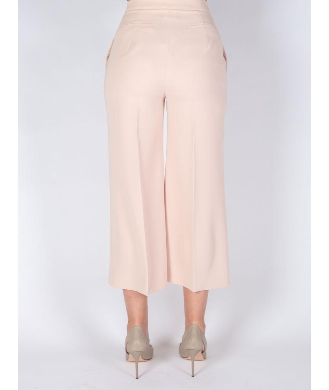 MAX MARA Розовые ацетатные прямые брюки, фото 2