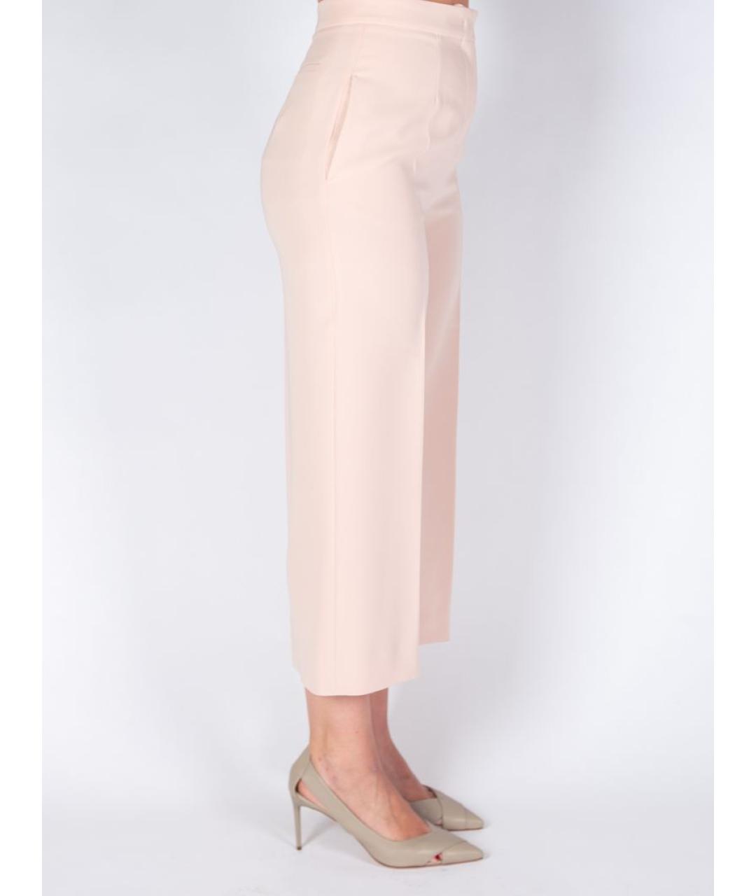 MAX MARA Розовые ацетатные прямые брюки, фото 3