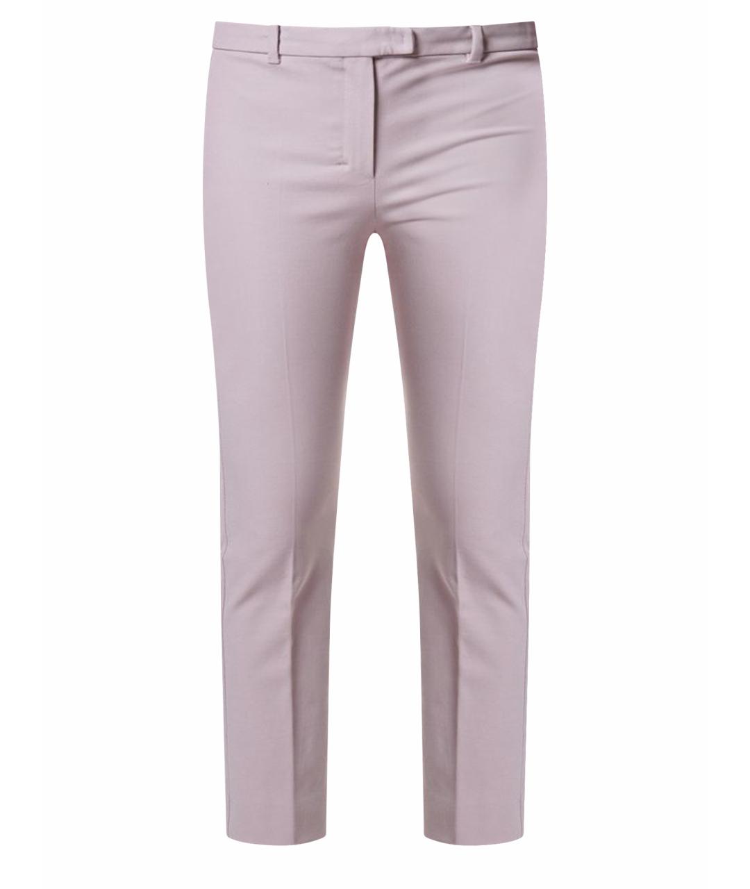 MAX MARA Бежевые хлопковые прямые брюки, фото 1