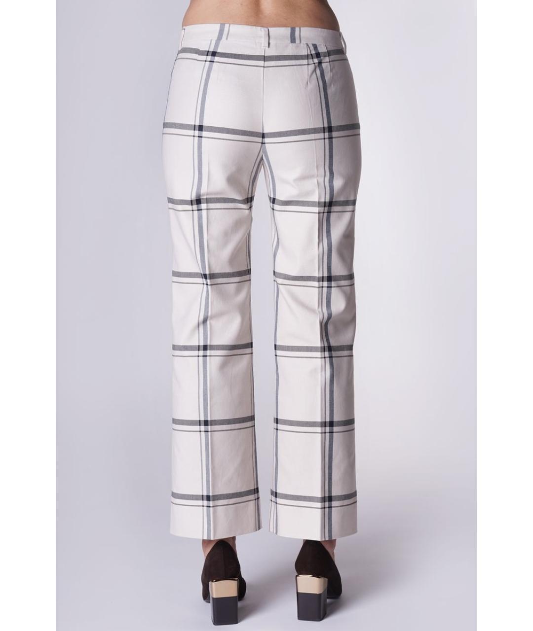 MAX MARA Бежевые хлопковые прямые брюки, фото 3
