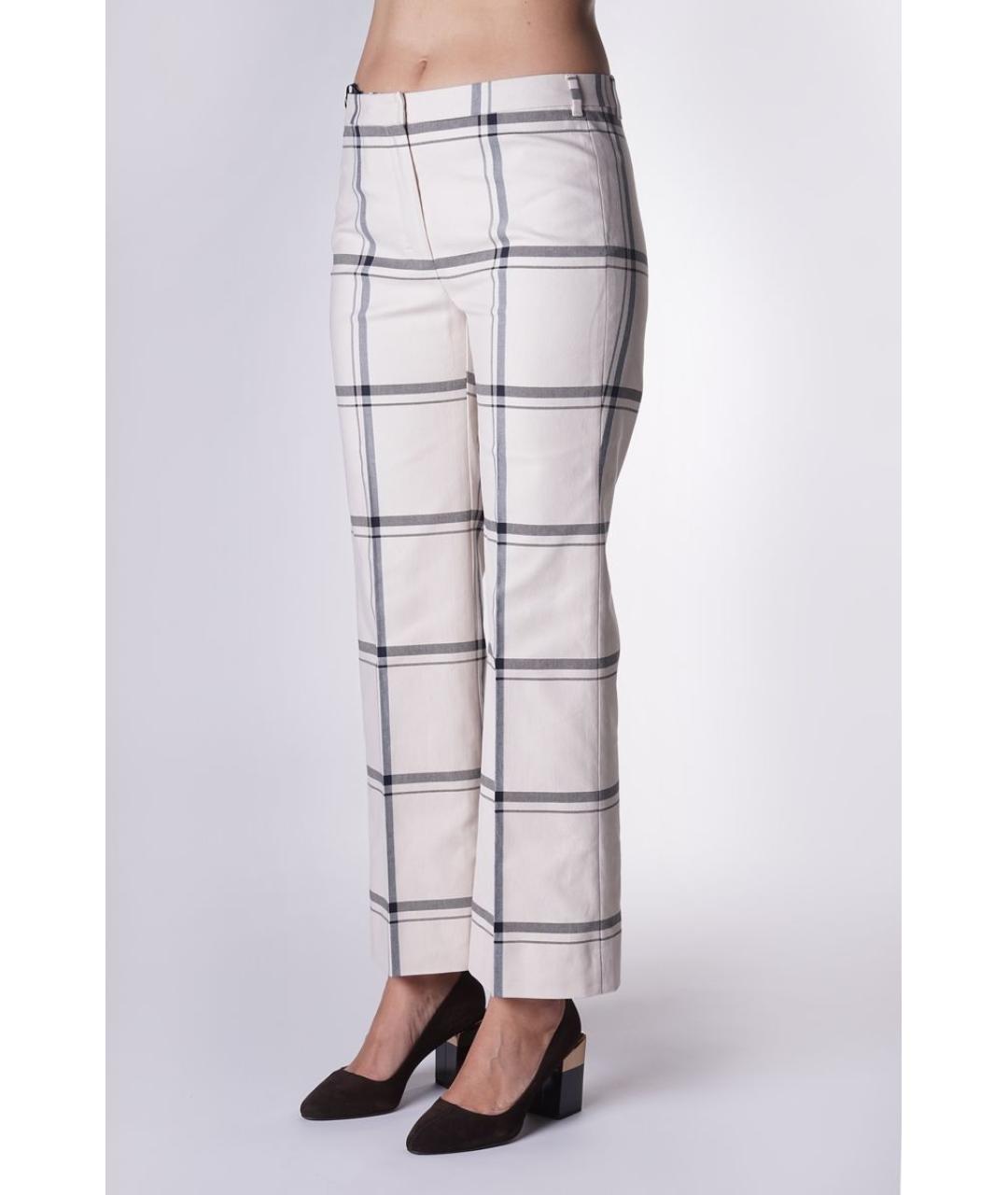 MAX MARA Бежевые хлопковые прямые брюки, фото 2