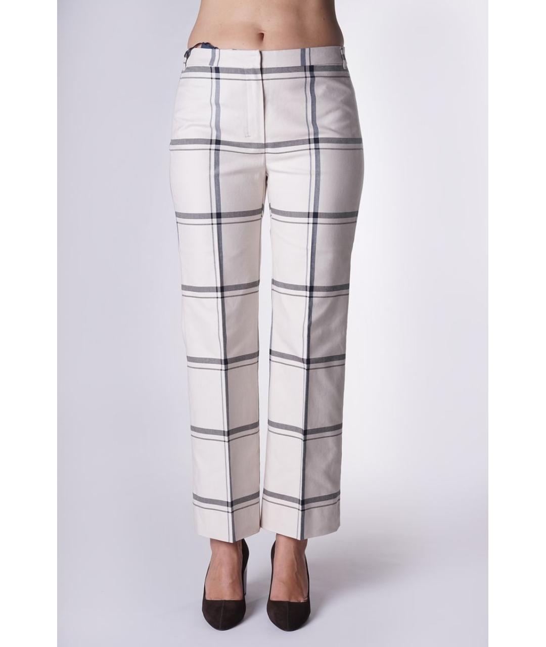 MAX MARA Бежевые хлопковые прямые брюки, фото 4