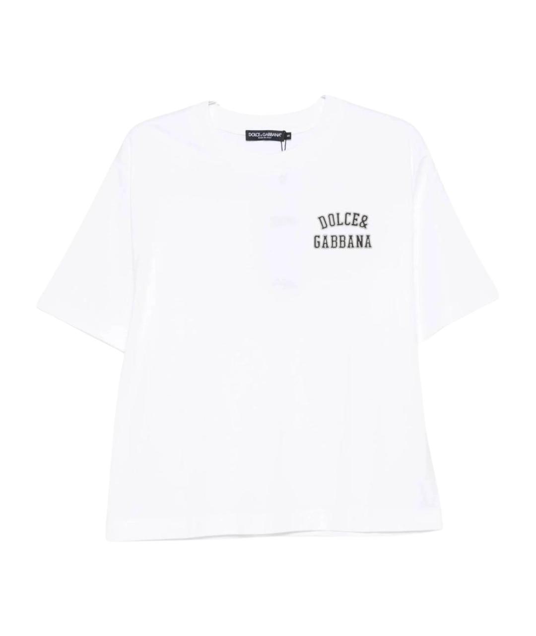 DOLCE&GABBANA Белая хлопковая футболка, фото 1