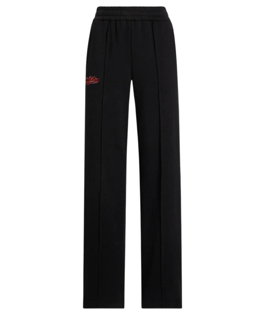 DOLCE&GABBANA Черные хлопковые прямые брюки, фото 1