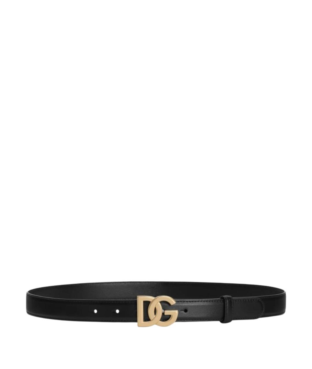 DOLCE&GABBANA Черный кожаный ремень, фото 1