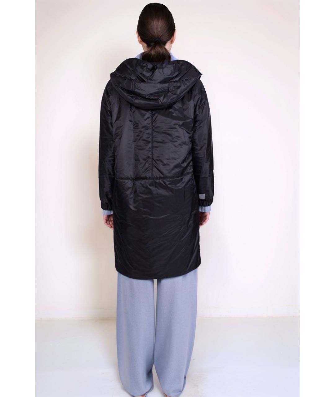 MAX MARA Черное полиэстеровое пальто, фото 2