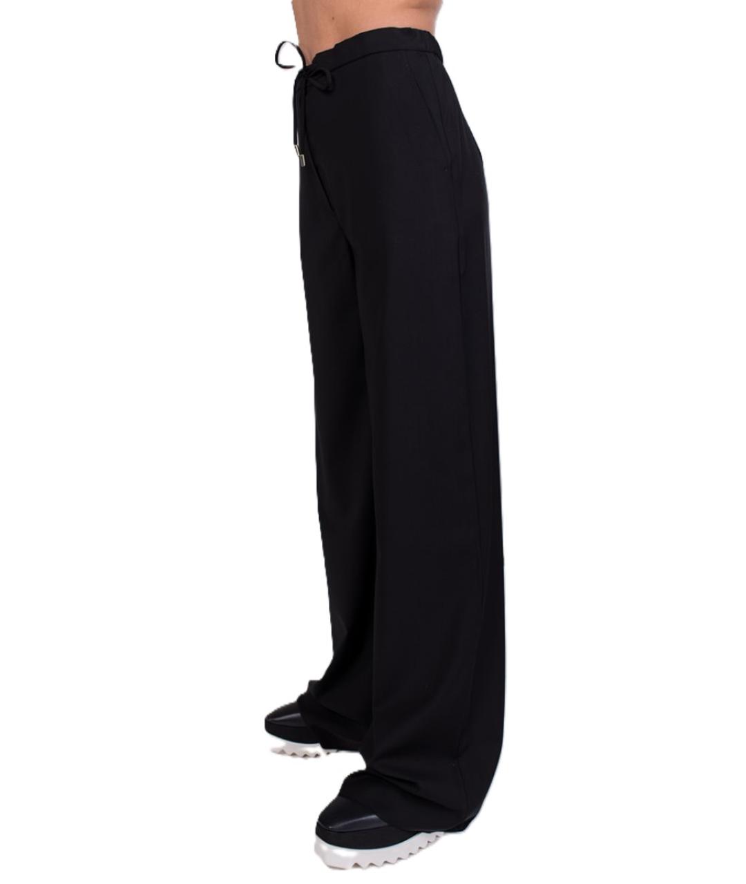 MAX MARA Черные шерстяные прямые брюки, фото 3