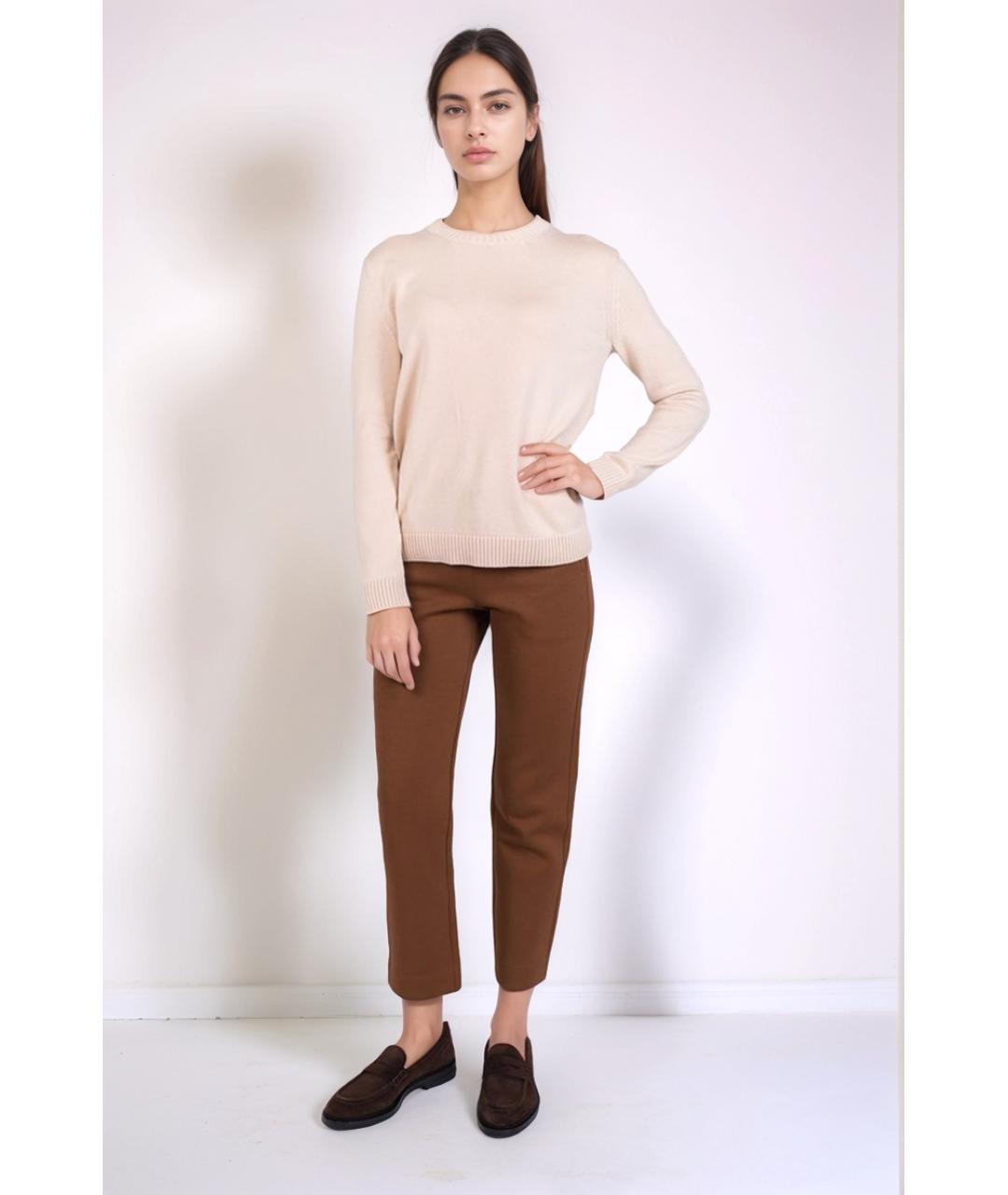 MAX MARA Бежевый хлопковый джемпер / свитер, фото 4