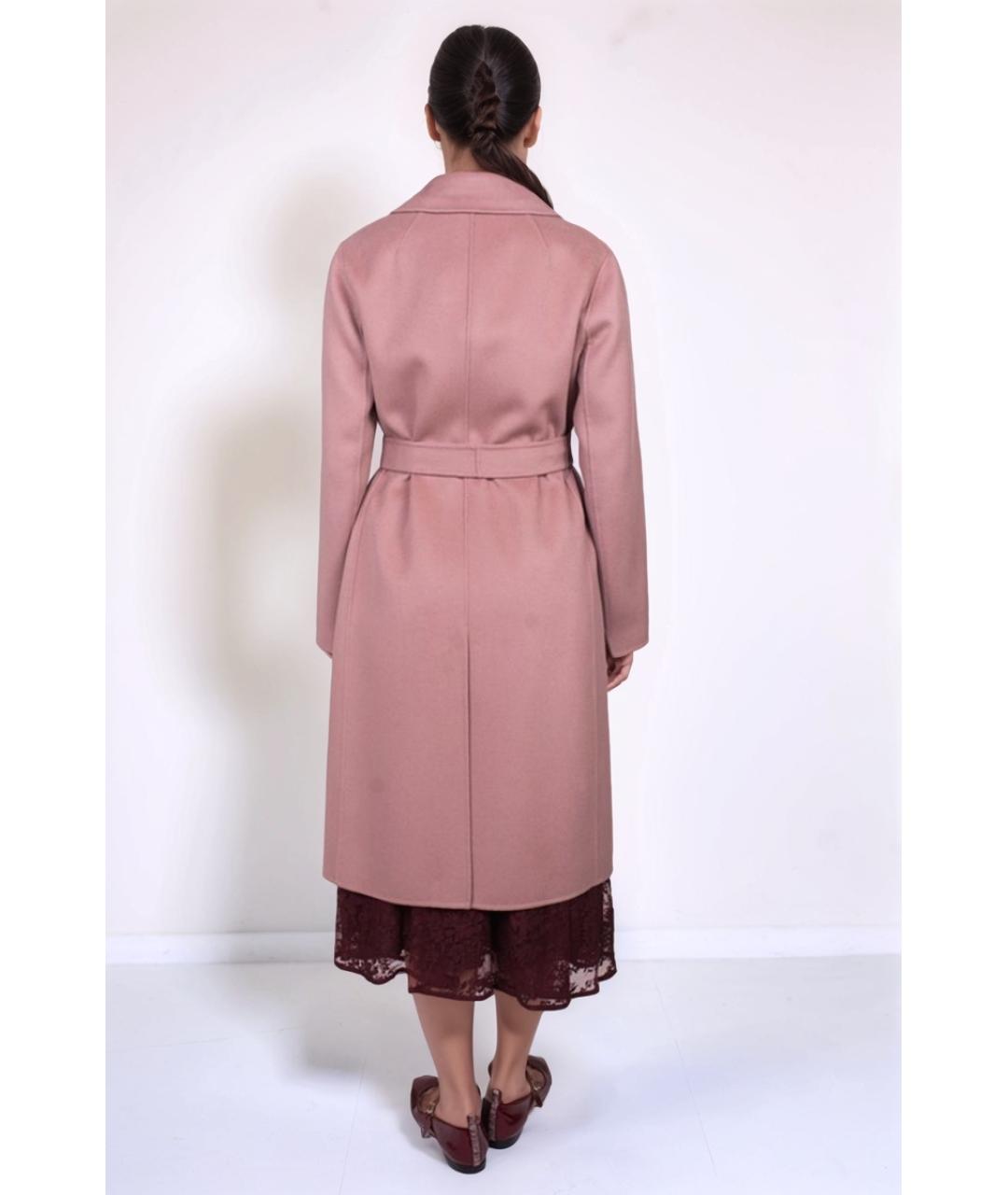 MAX MARA Розовое шерстяное пальто, фото 3