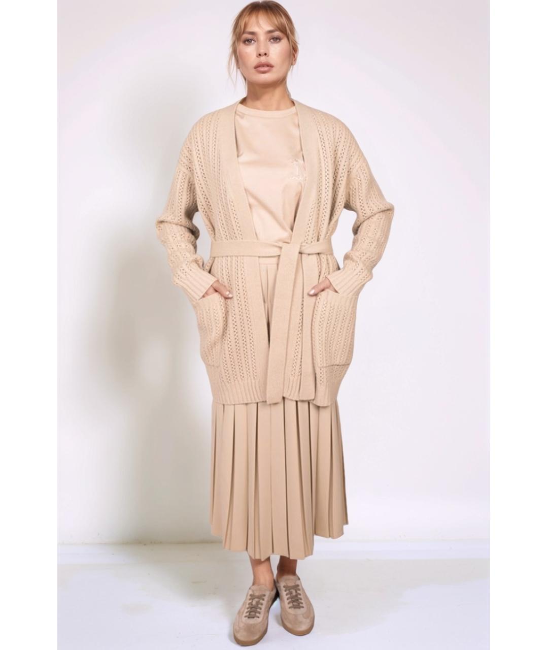 MAX MARA Бежевый шерстяной кардиган, фото 4