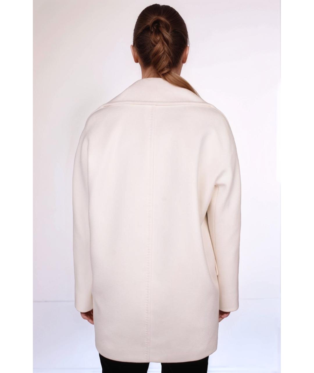MAX MARA Белое шерстяное пальто, фото 3