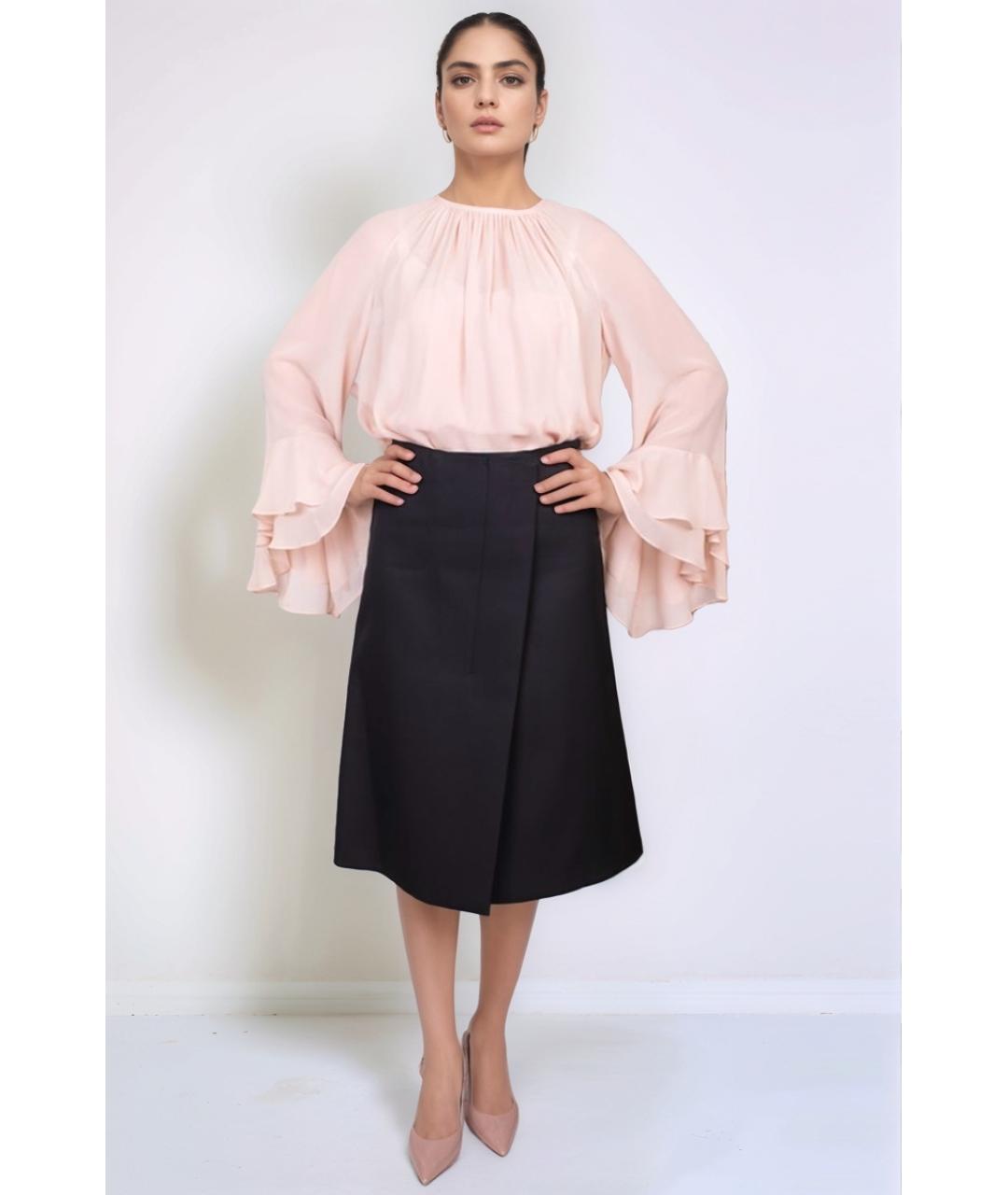 MAX MARA Оранжевая шелковая блузы, фото 4