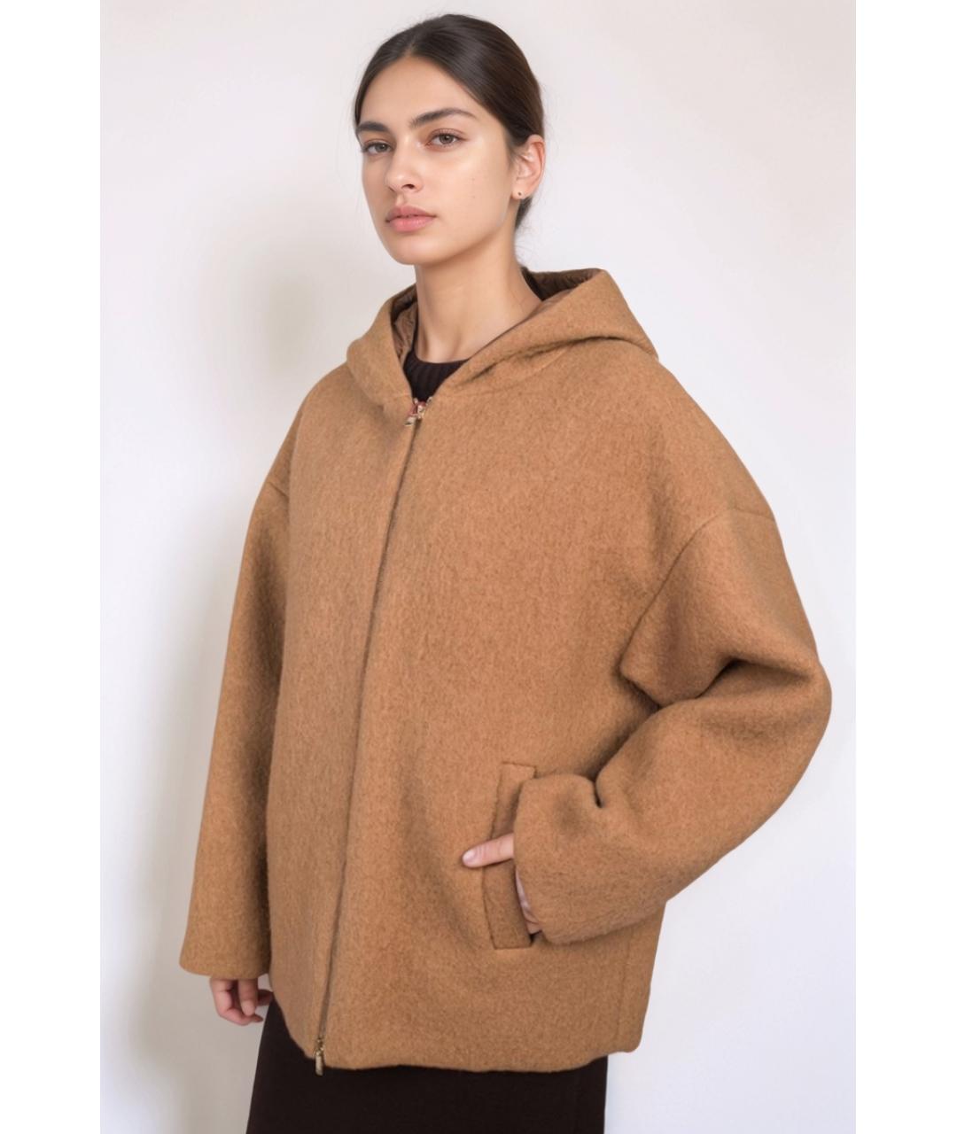 MAX MARA Бежевая шерстяная куртка, фото 4