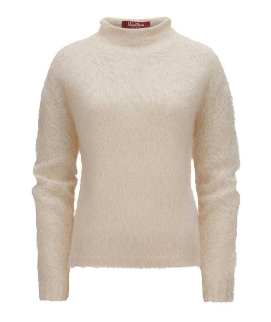 MAX MARA Бежевый шерстяной джемпер / свитер, фото 1
