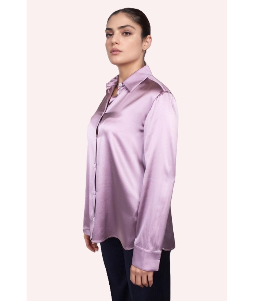 MAX MARA Фиолетовая шелковая рубашка, фото 3