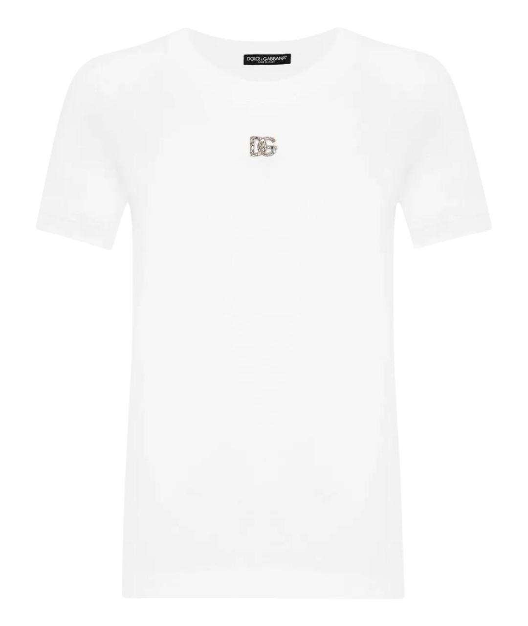 DOLCE&GABBANA Белая хлопковая футболка, фото 1