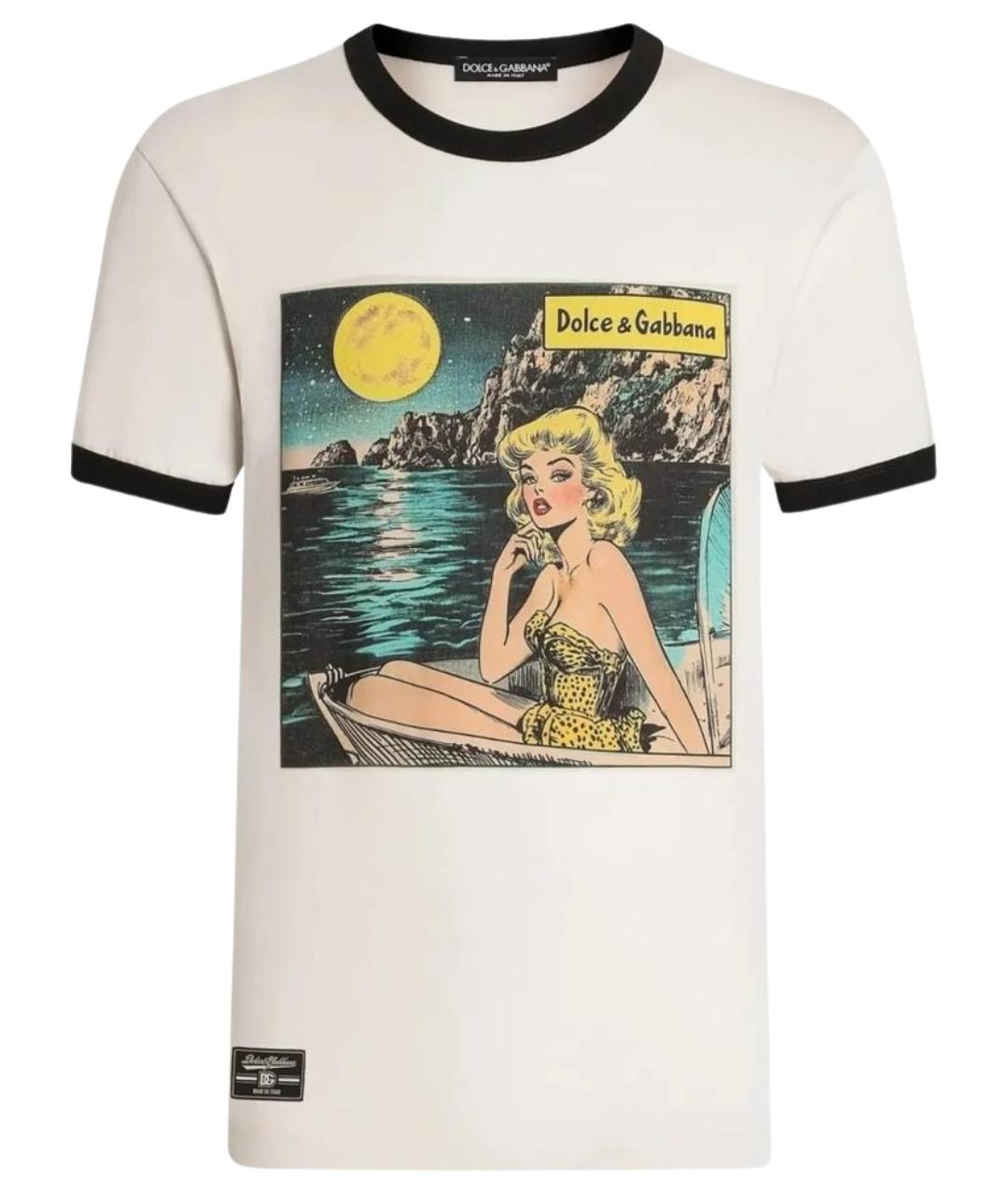 DOLCE&GABBANA Белая хлопковая футболка, фото 1