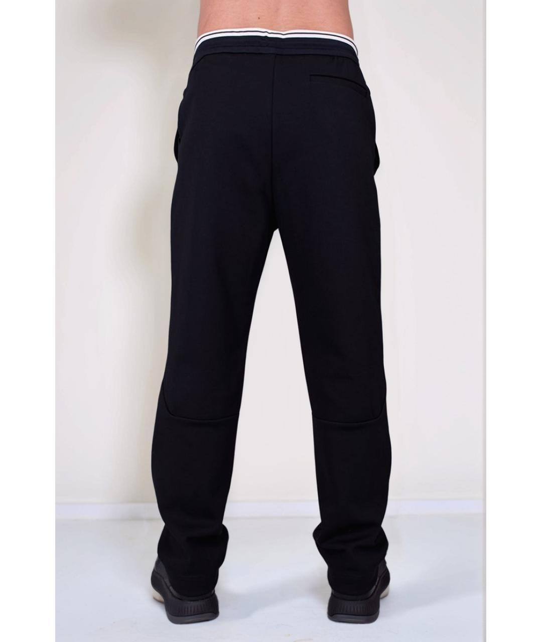 HUGO BOSS Черные хлопковые повседневные брюки, фото 3