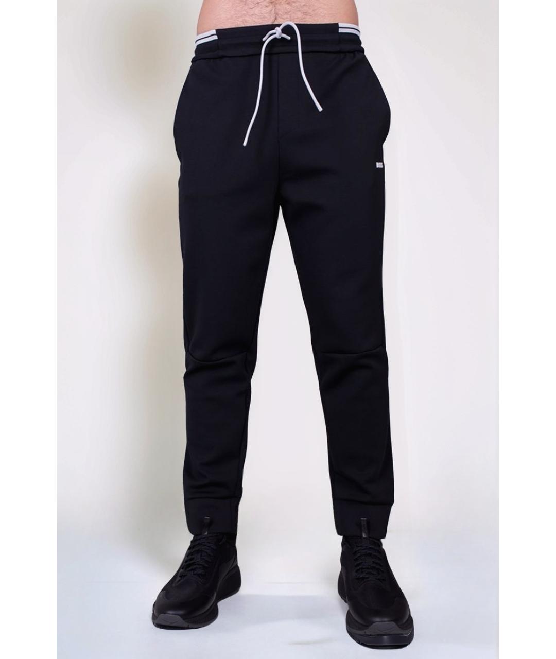 HUGO BOSS Черные хлопковые повседневные брюки, фото 4