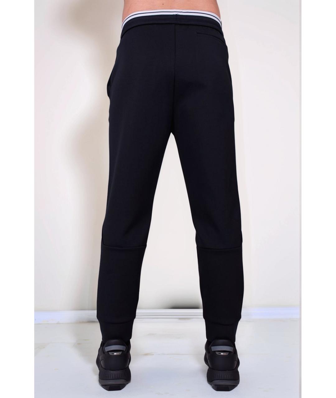 HUGO BOSS Черные хлопковые повседневные брюки, фото 3
