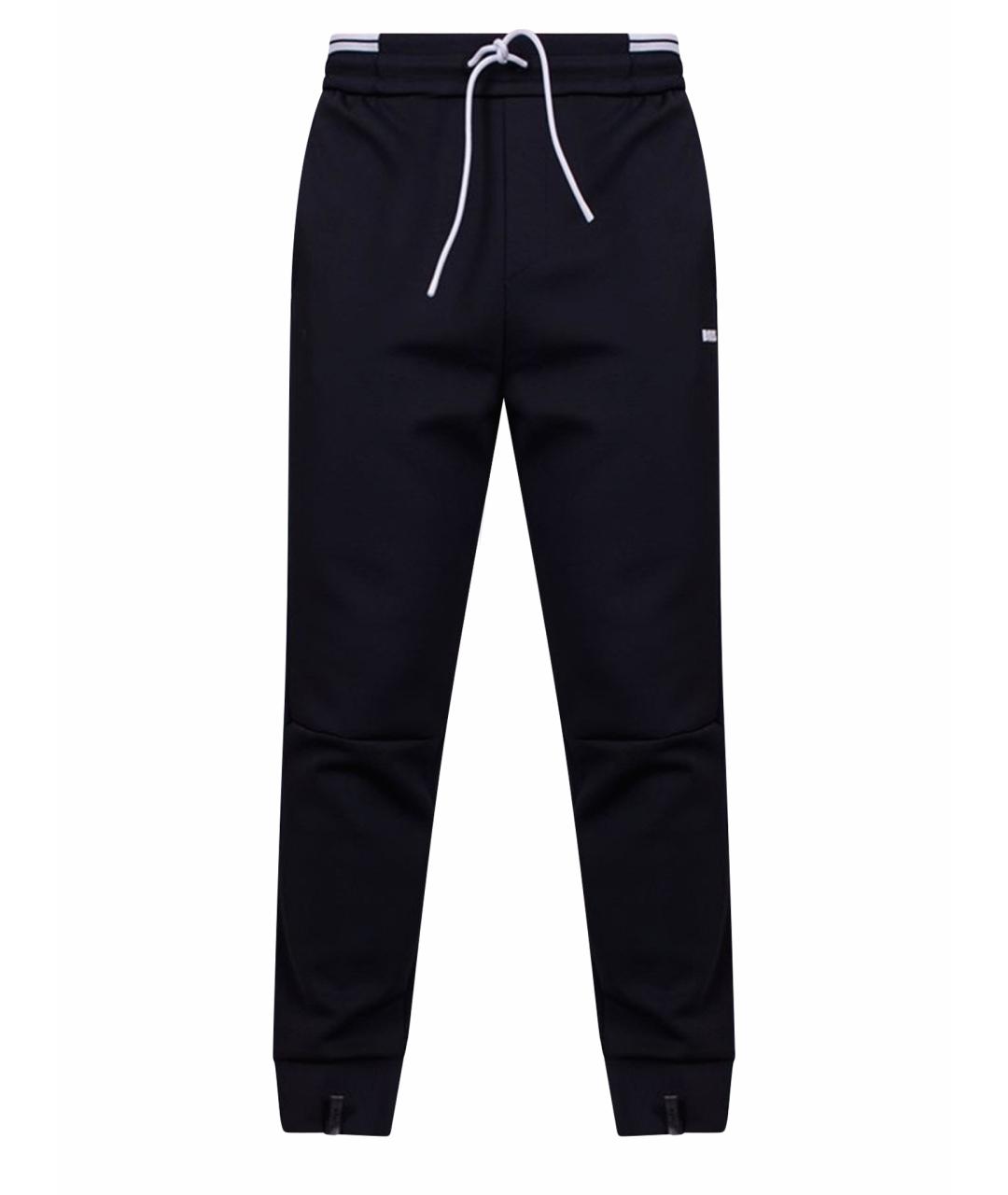 HUGO BOSS Черные хлопковые повседневные брюки, фото 1