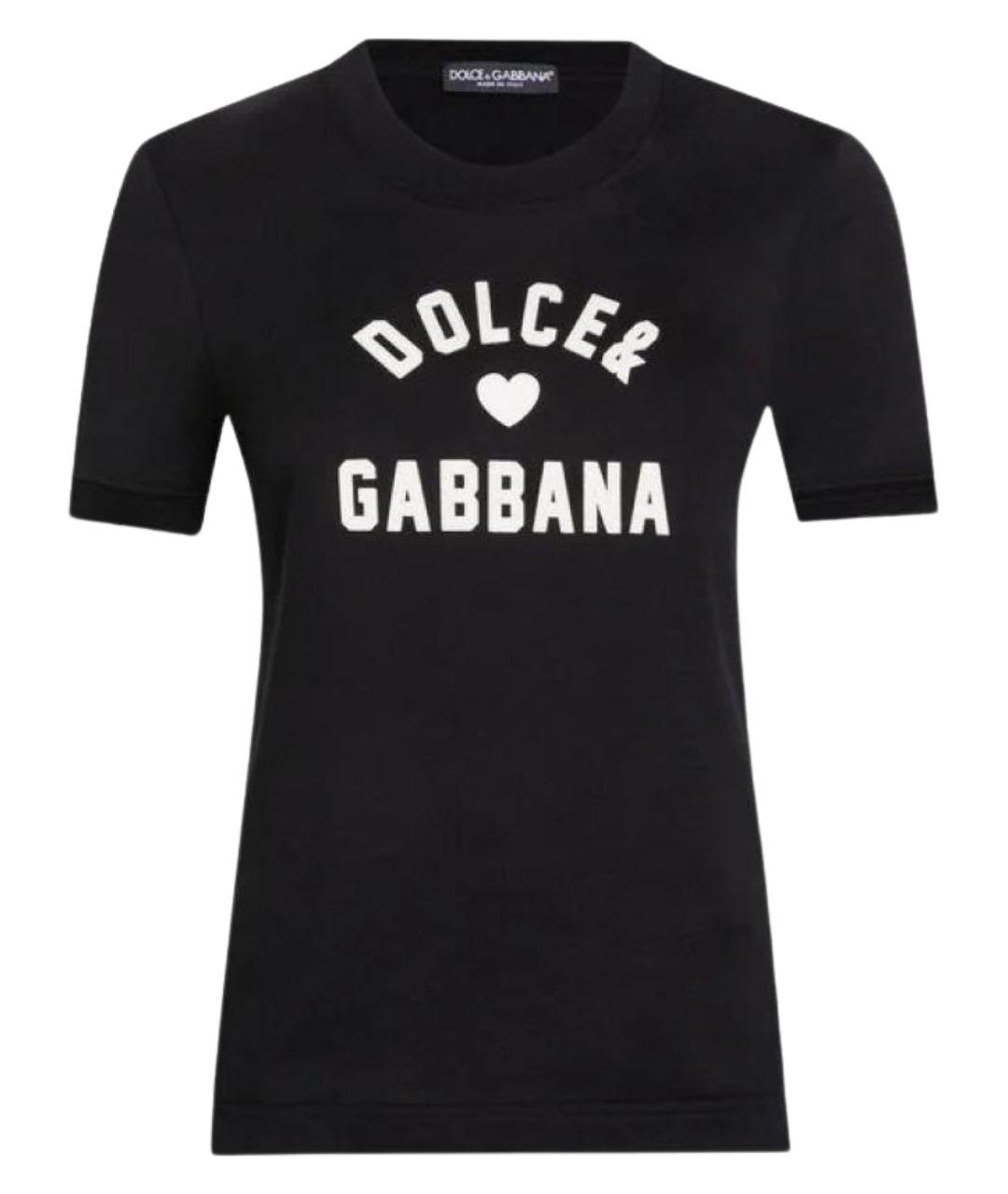 DOLCE&GABBANA Черная хлопковая футболка, фото 1