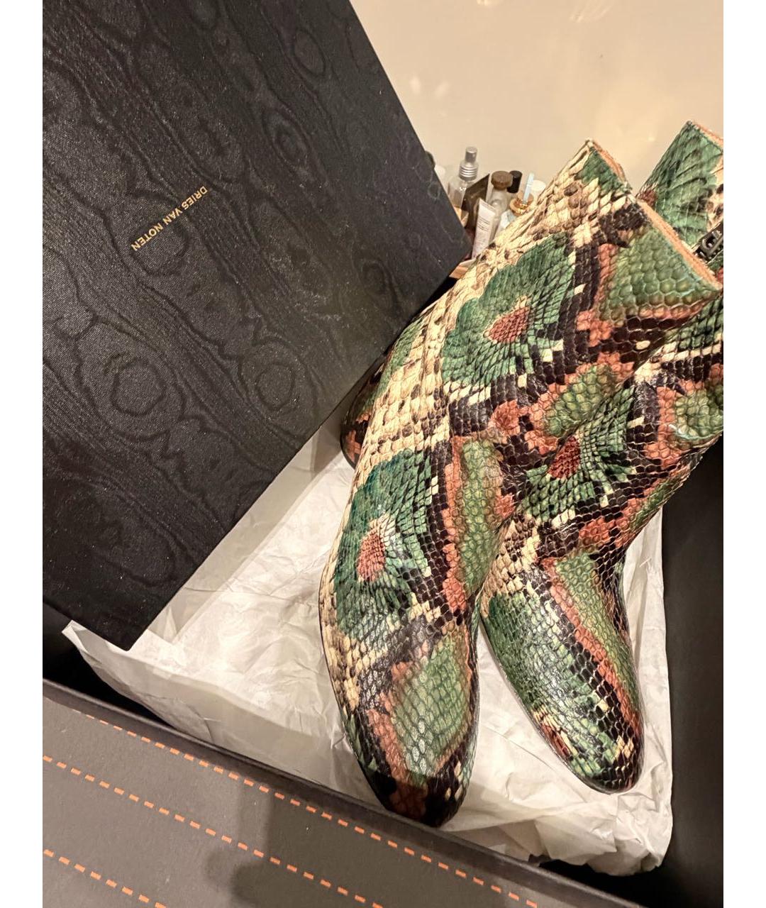 DRIES VAN NOTEN Ботильоны из кожи питона, фото 7