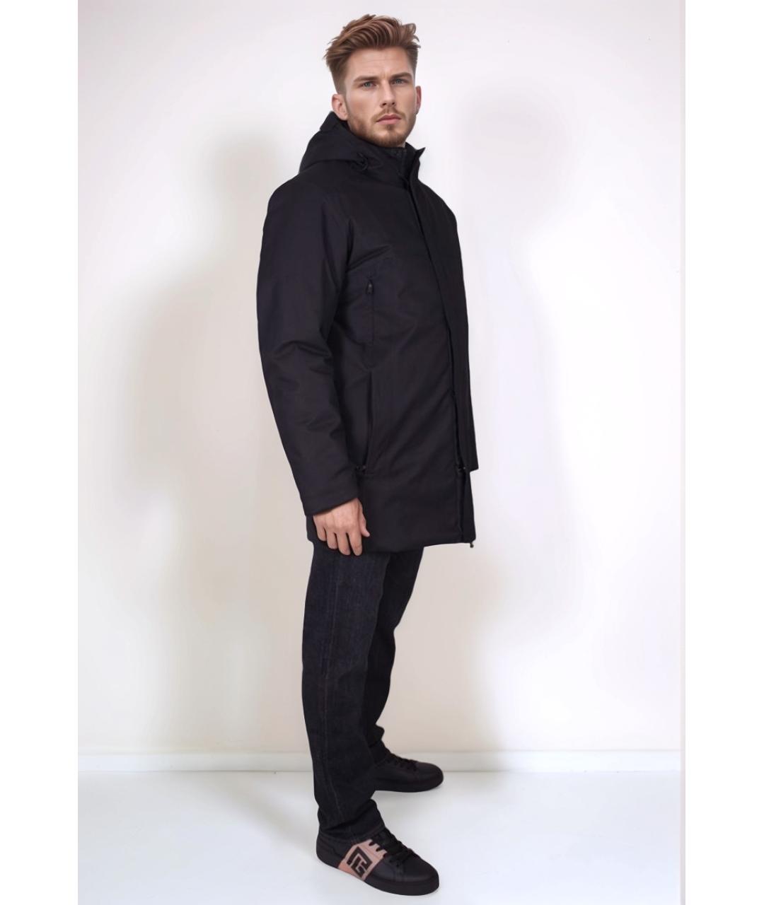 HUGO BOSS Черная полиэстеровая парка, фото 4