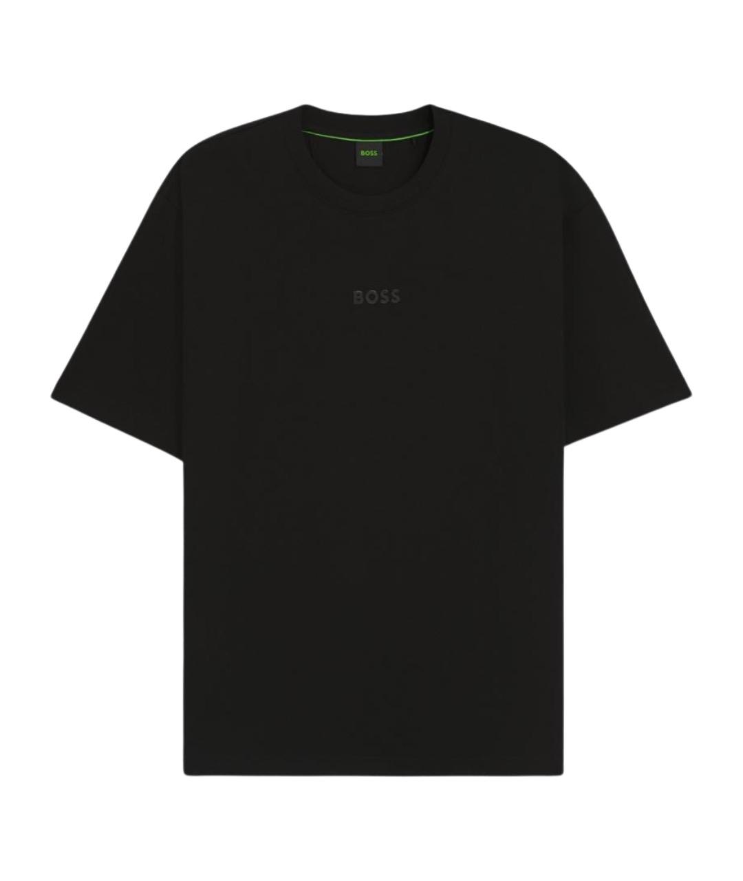 HUGO BOSS Черная хлопковая футболка, фото 1