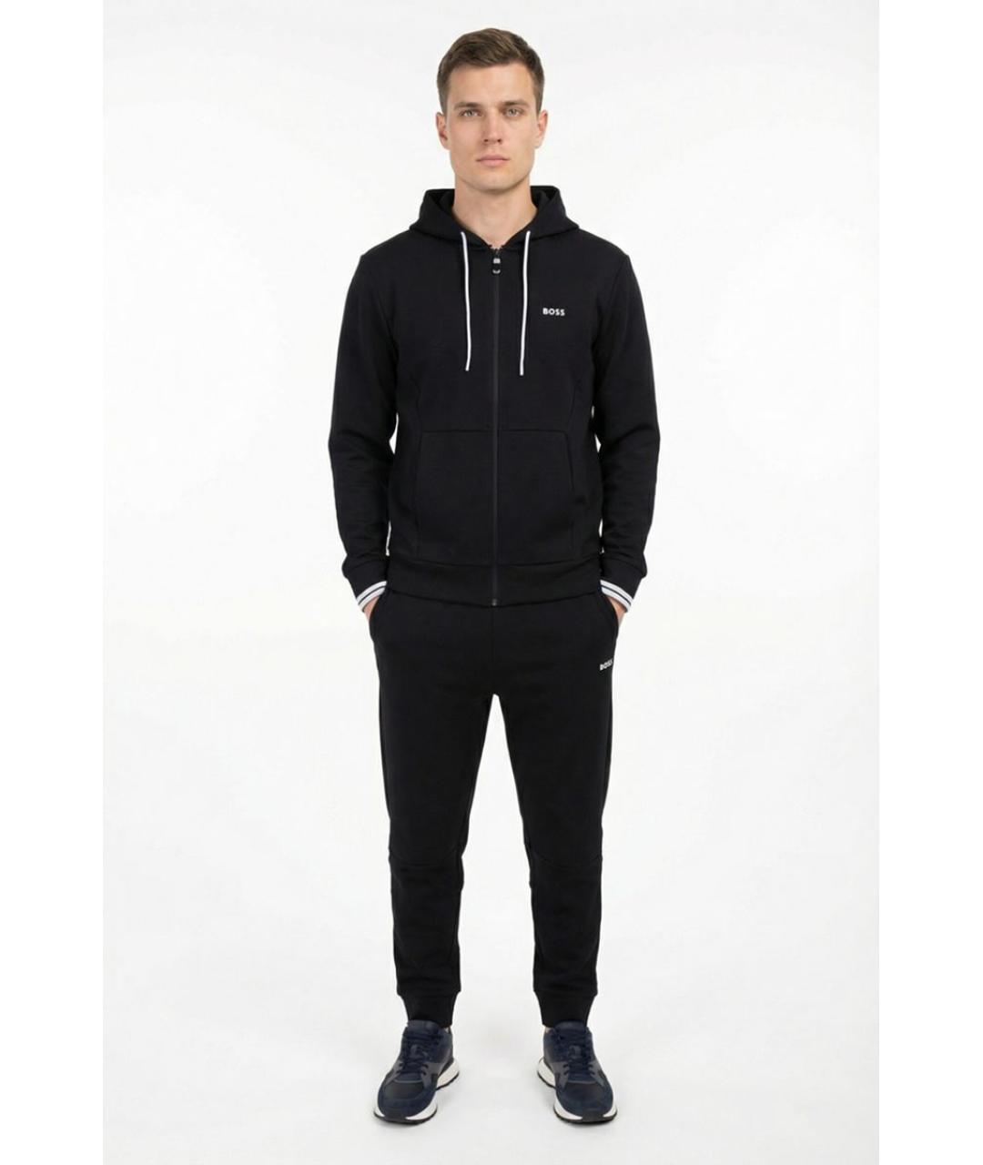 HUGO BOSS Черный хлопковый спортивный костюм, фото 2