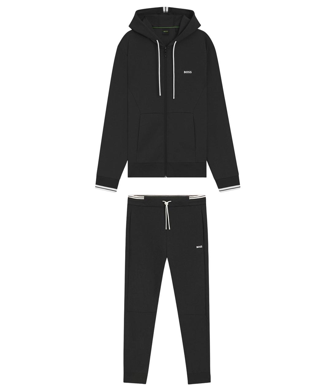 HUGO BOSS Черный хлопковый спортивный костюм, фото 1