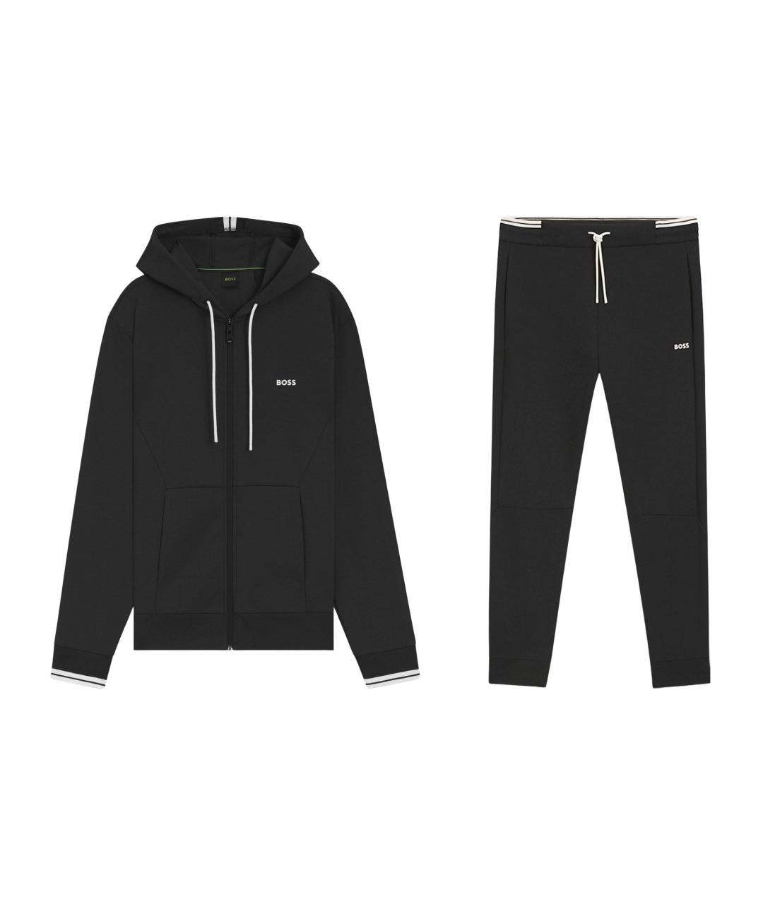 HUGO BOSS Черный хлопковый спортивный костюм, фото 5