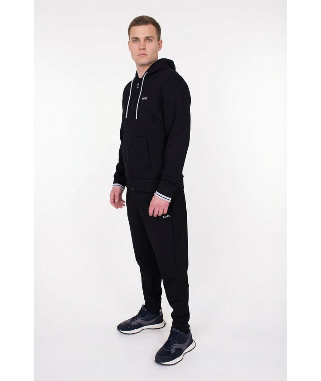 HUGO BOSS Черный хлопковый спортивный костюм, фото 3