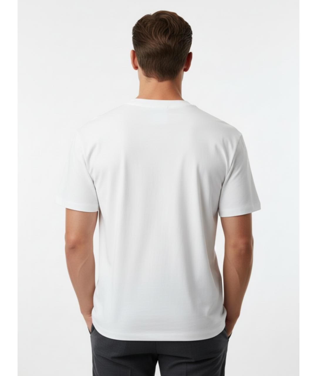 JIL SANDER Белая хлопковая футболка, фото 3