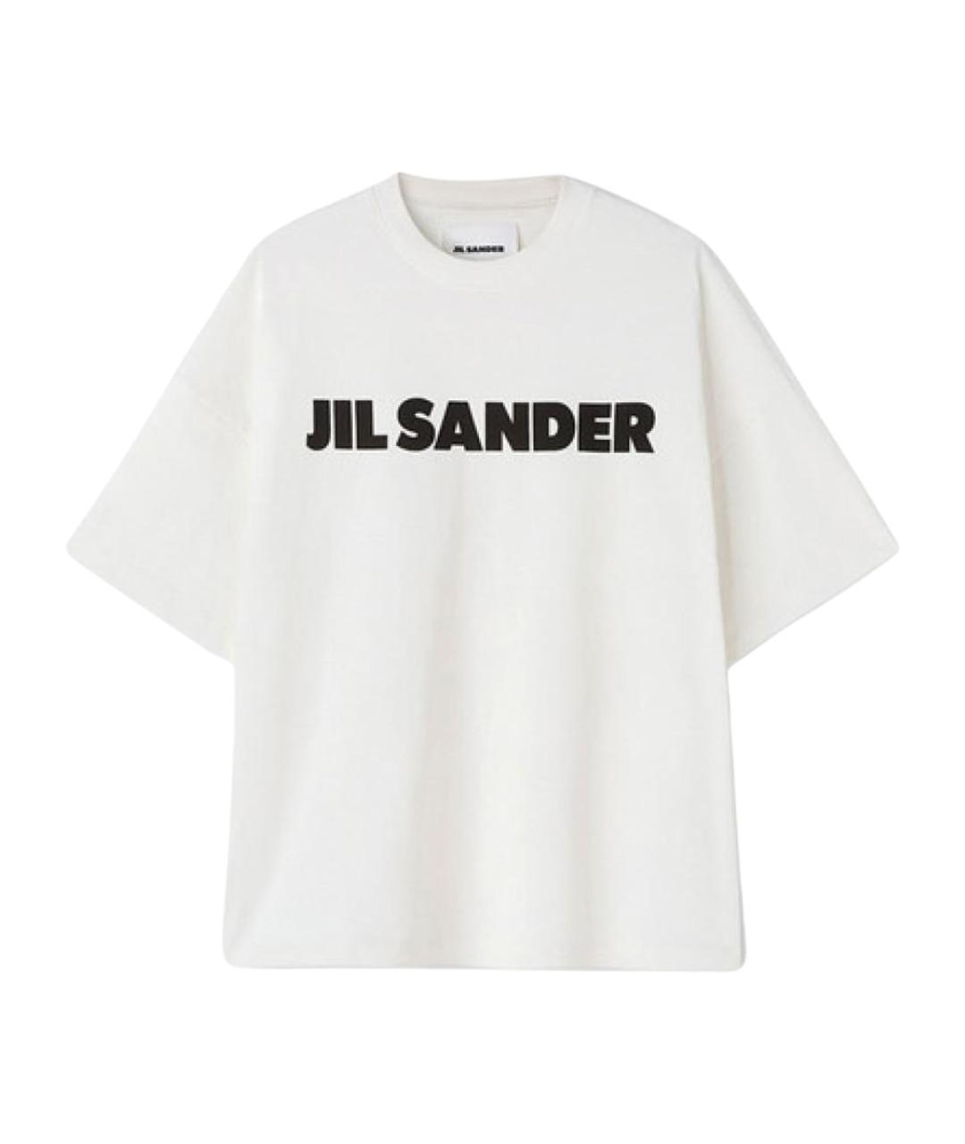 JIL SANDER Белая хлопковая футболка, фото 1
