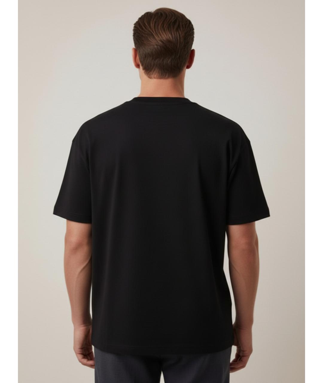 JIL SANDER Черная хлопковая футболка, фото 3