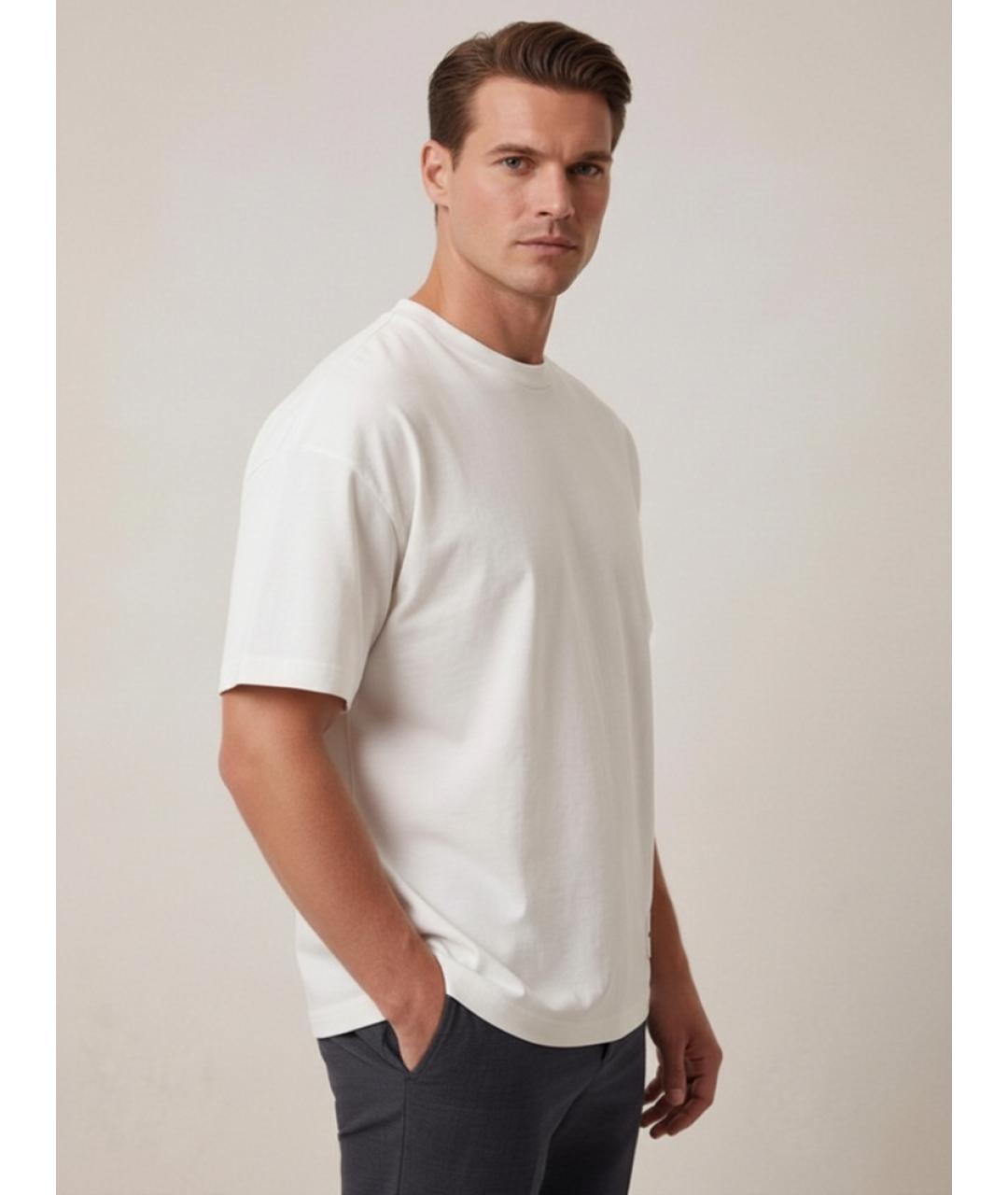 JIL SANDER Белая хлопковая футболка, фото 4