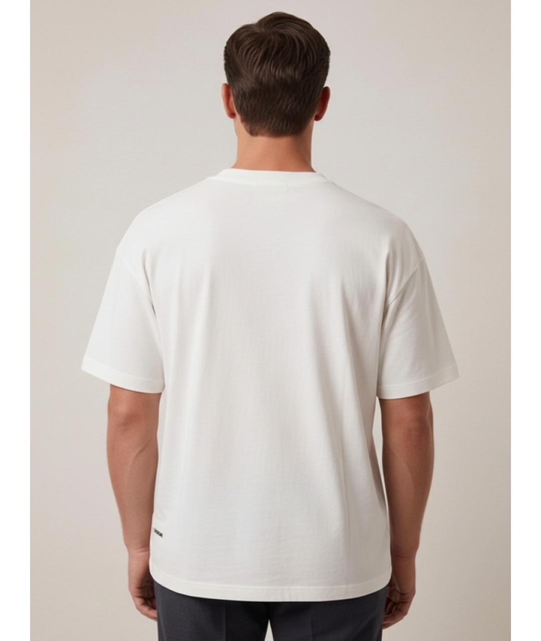 JIL SANDER Белая хлопковая футболка, фото 3