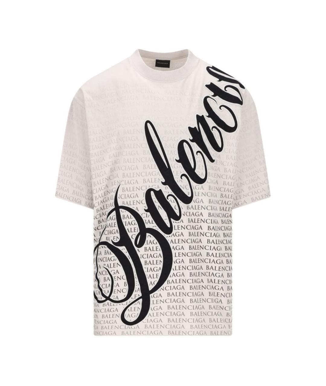 BALENCIAGA Серая хлопковая футболка, фото 1
