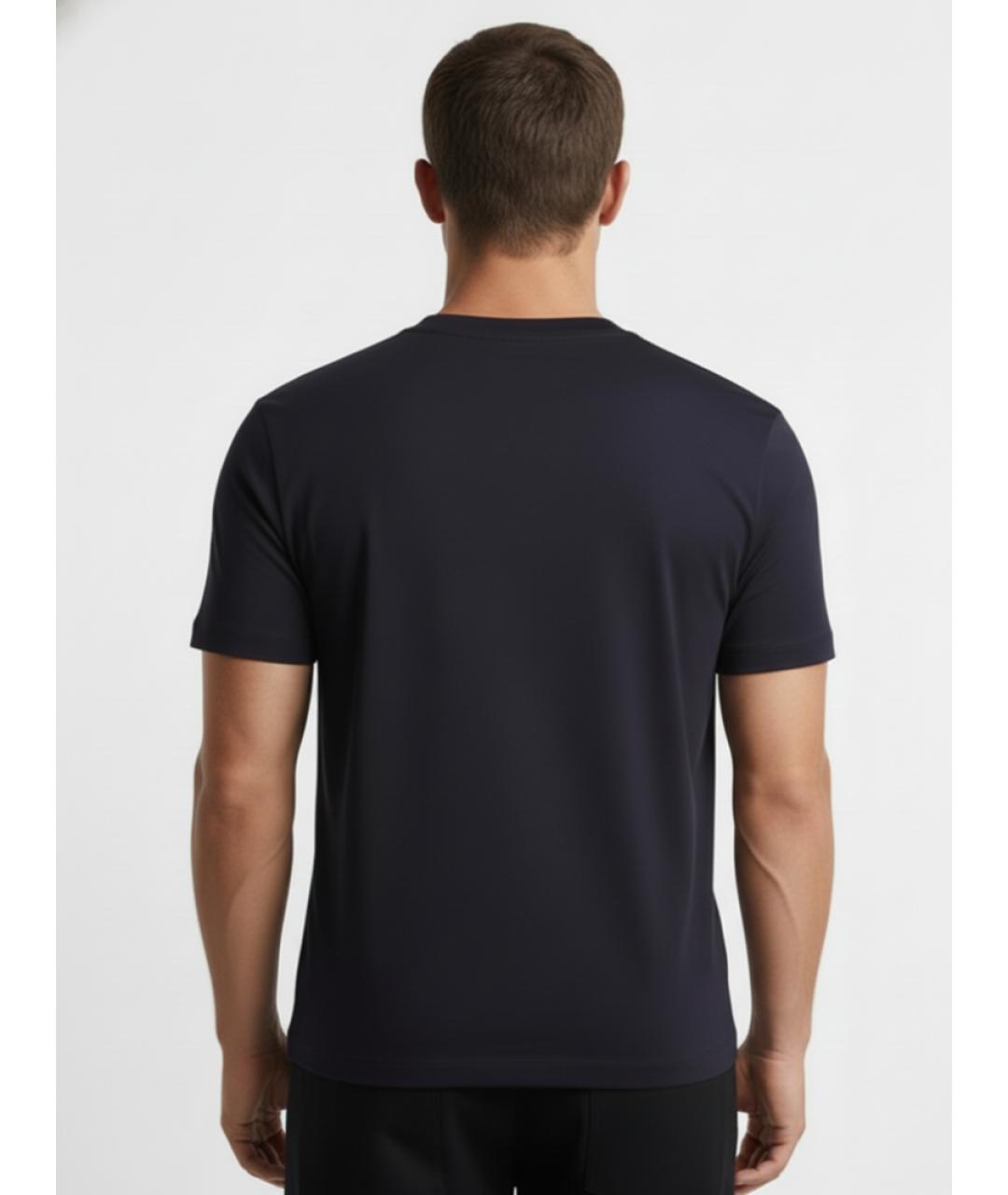 BRIONI Темно-синяя хлопковая футболка, фото 3