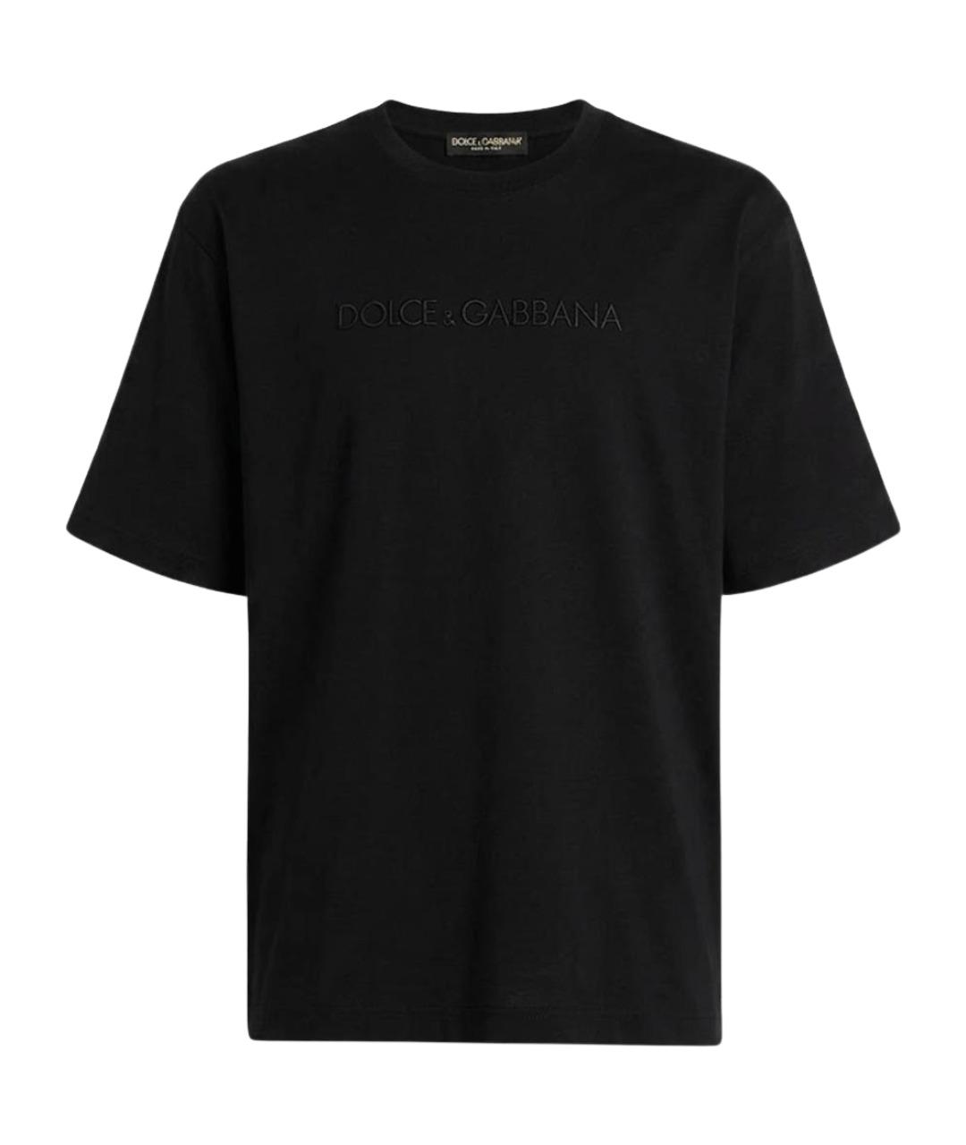 DOLCE&GABBANA Черная хлопковая футболка, фото 1