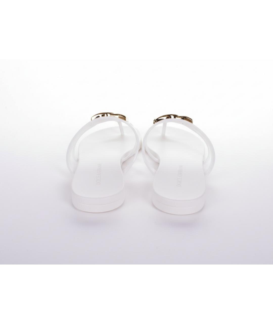 DOLCE&GABBANA Белые шлепанцы, фото 3