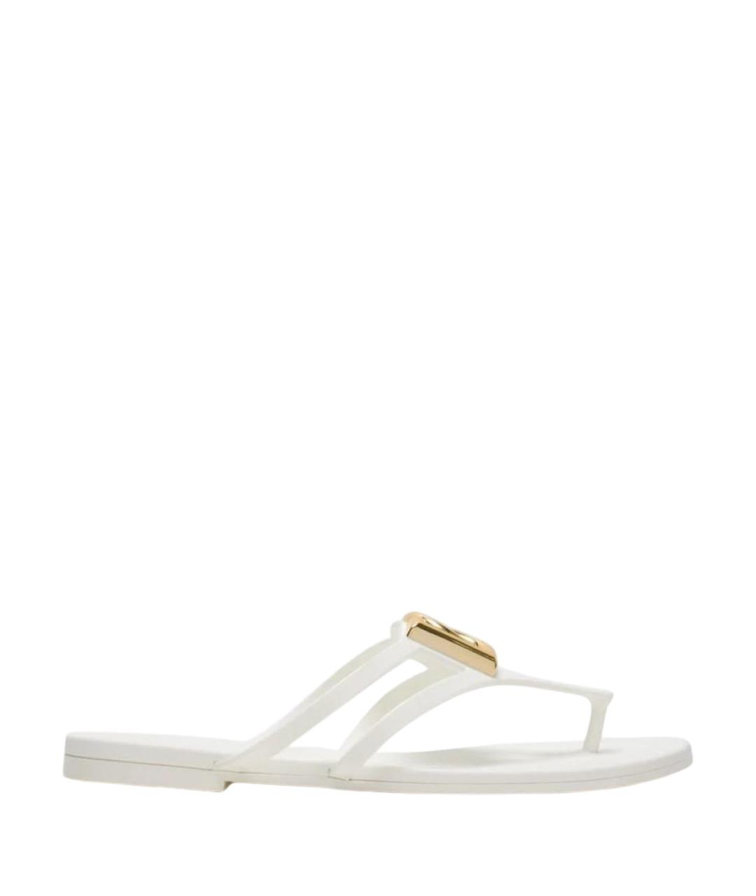 DOLCE&GABBANA Белые шлепанцы, фото 1