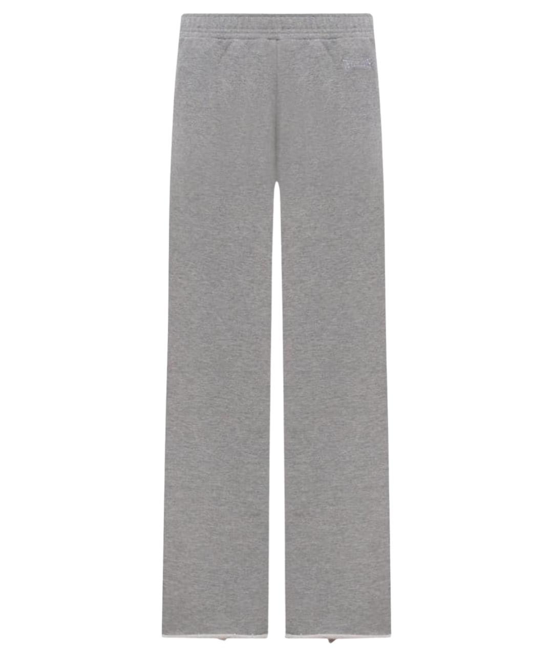 VETEMENTS Серые хлопковые прямые брюки, фото 1