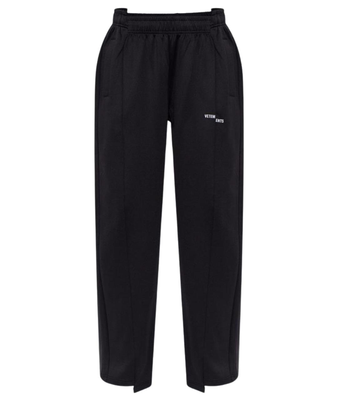 VETEMENTS Черные полиамидовые прямые брюки, фото 1