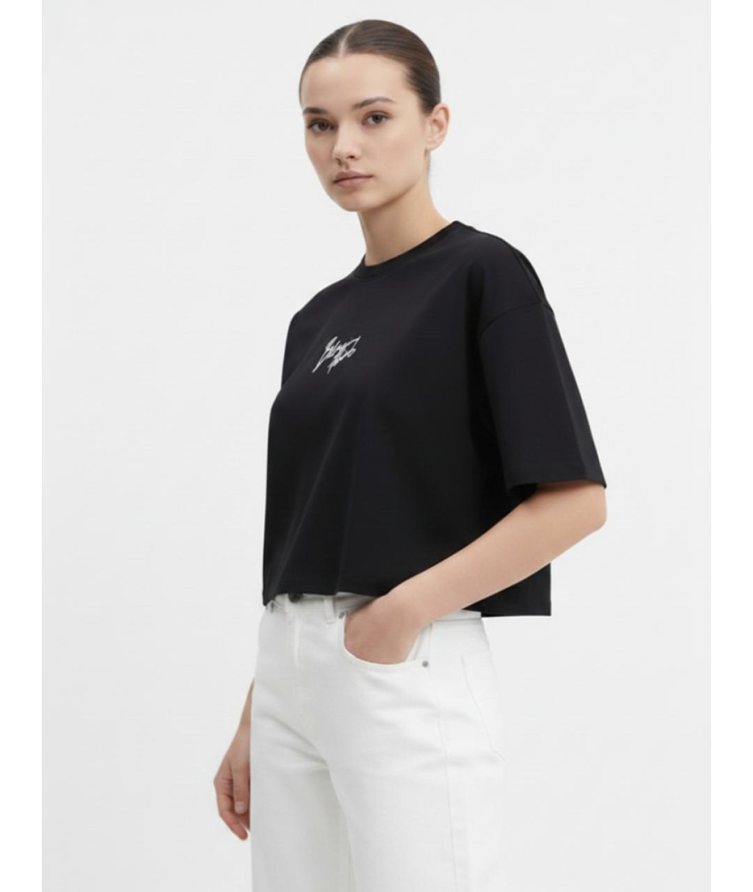 BALMAIN Черная хлопковая футболка, фото 4